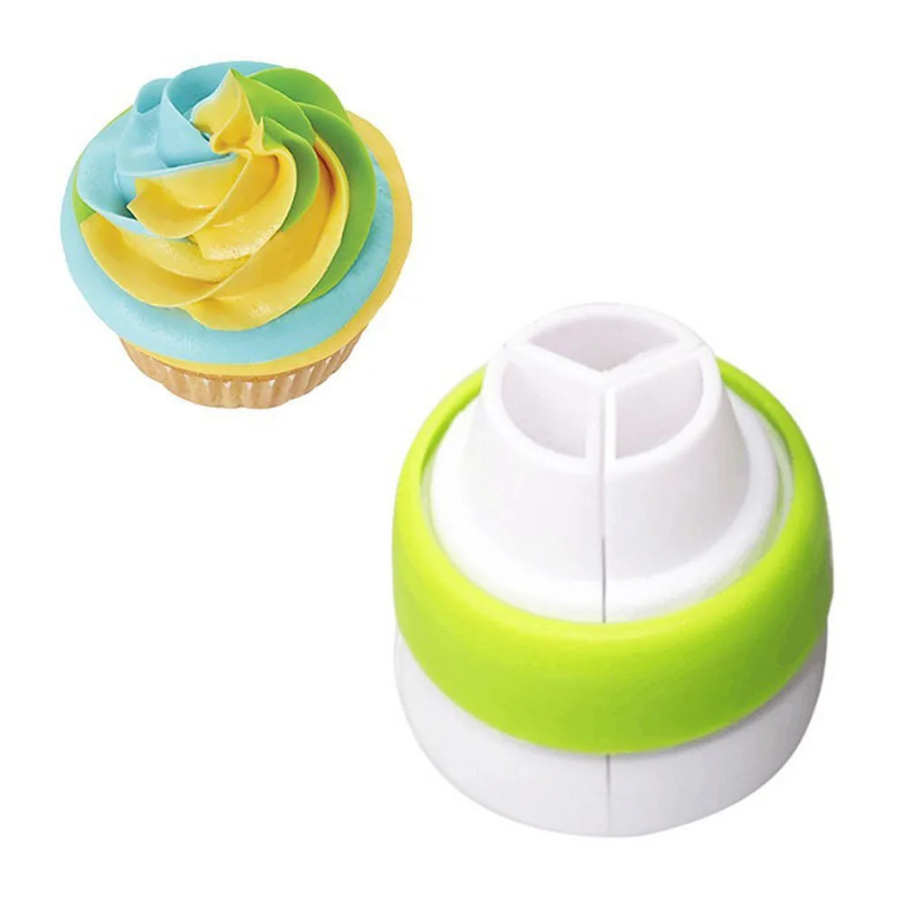 

3 Hole Puff Cake Tip Pastry Cream Butter Stainless Steel Nozzle Transverter Decor Baking Icing Piping Tube Converter