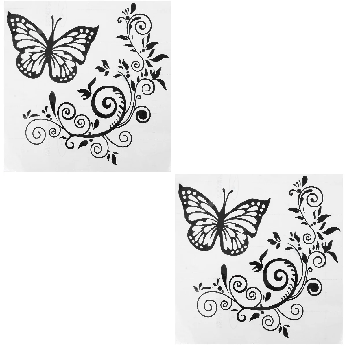 

2 Sets Butterflies Automobile Sticker Chic Car Decal Decorative Car Sticker
