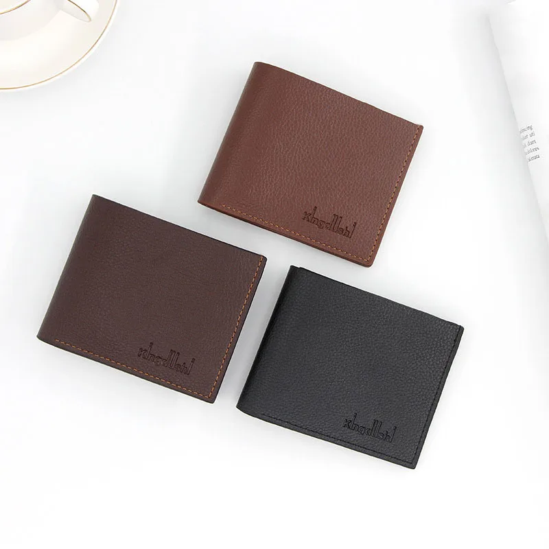 

New Style Men's Wallet Short Thin PU Leather Fashion Wallet Large Capacity Men's Wallet Coin Purse Designer Wallet