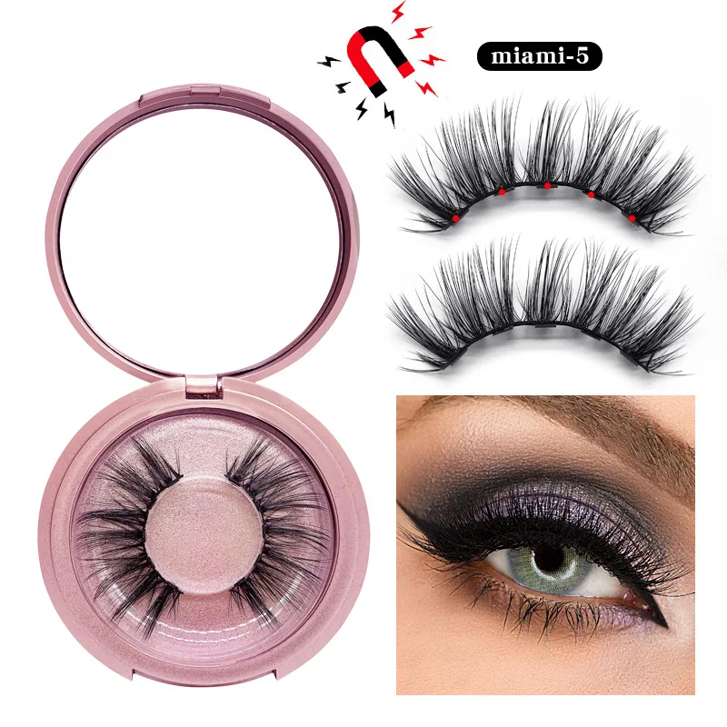 

Magnetic Eyelashes and Eyeliner Kit,Reusable 3D Magnetic False Lashes Extension No Glue Needed Self Adhesive,Natural Look,Black