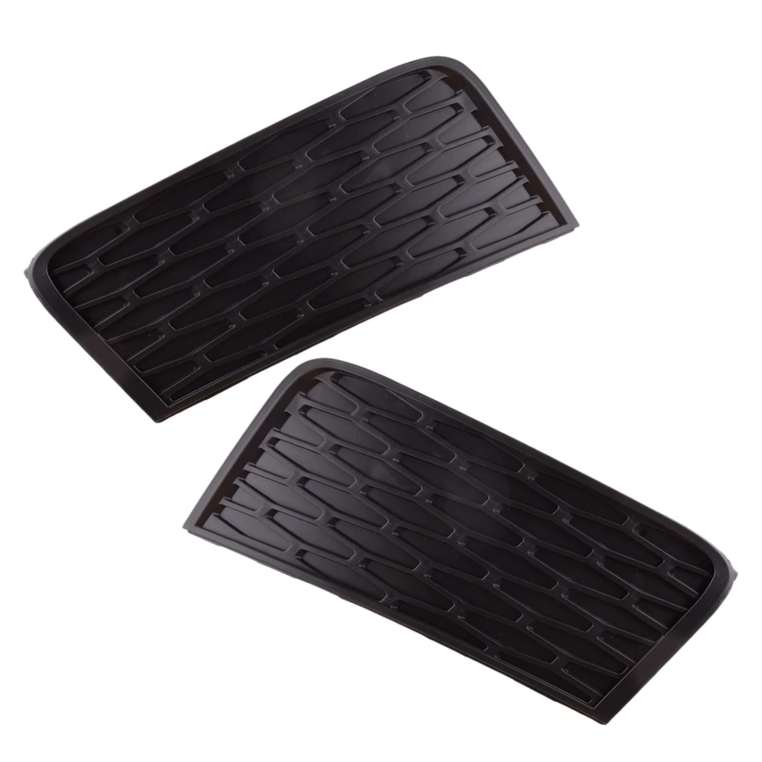 

Front Left&Right Upper Bumper Fog Light Bezel Covers Fit for Land Range Rover Evoque 2011 2012 2013 2014 2015 Black Plastic