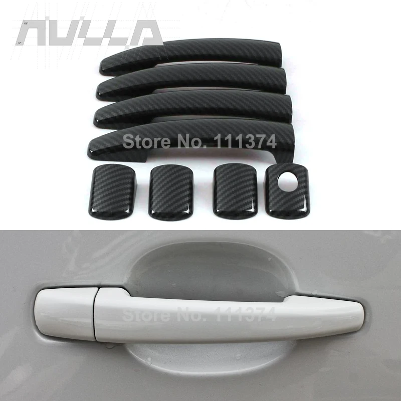 

Carbon Look for Peugeot 5008 T8 2009 2010 2011 2012 2013 2014 2015 2016 Chrome Door Handle Cover Trim Car Accessories
