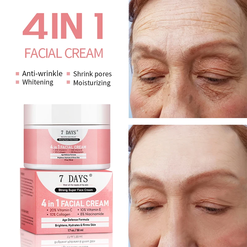 

7Days collagen face cream skin care, anti-aging, anti wrinkle, whitening, moisturizing, shrinkage, hyaluronic acid, nicotinamide