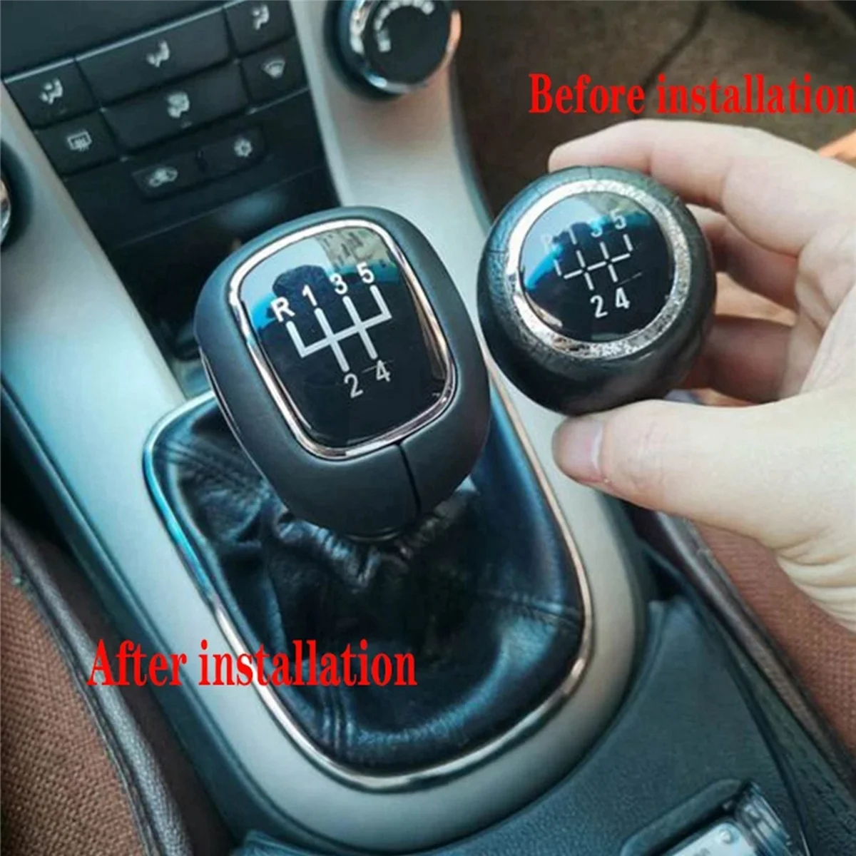 

3X 5 Speed Manual Gear Shift Knob Shifter Lever Head for Chevrolet Cruze 2009-2015