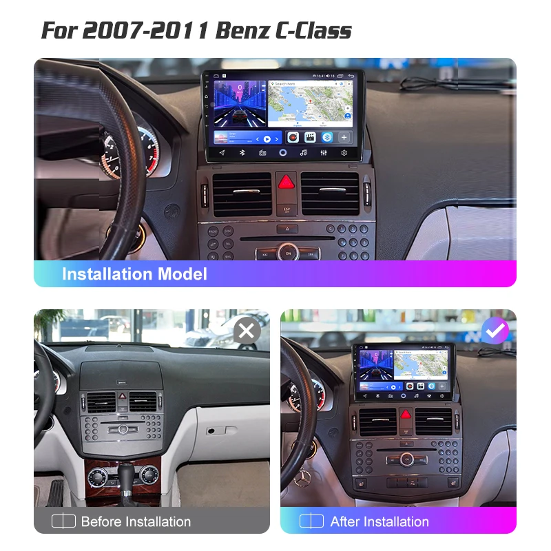 Автомобильный радиоприемник Android мультимедийный плеер для Benz C-Class 3 W204 S204 года