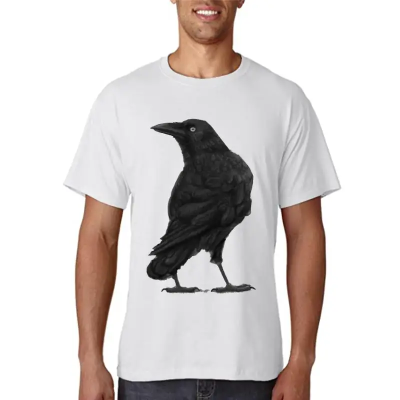 

Goth 1980s Subculture Rock Романтика тканевая футболка Raven Классическая Повседневная мужская одежда с модным принтом