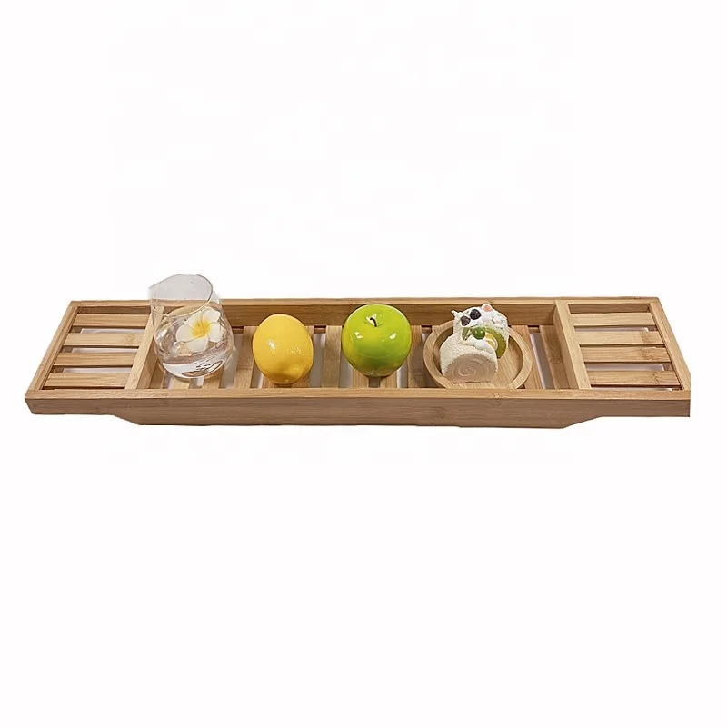 

Addreen Bamboo Bathtub Caddy Tray Romantic Bathtub Tray Wine Beer Towel Soap Holder