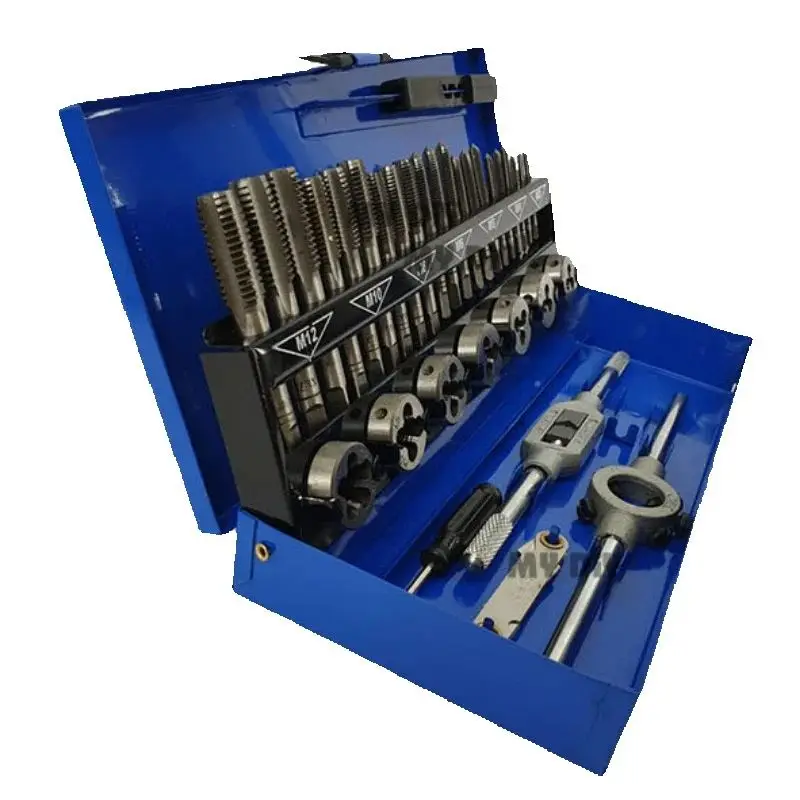 Набор метчиков и штампов 32 шт. метрический ключ нарезной инструмент M3-M12 ручной