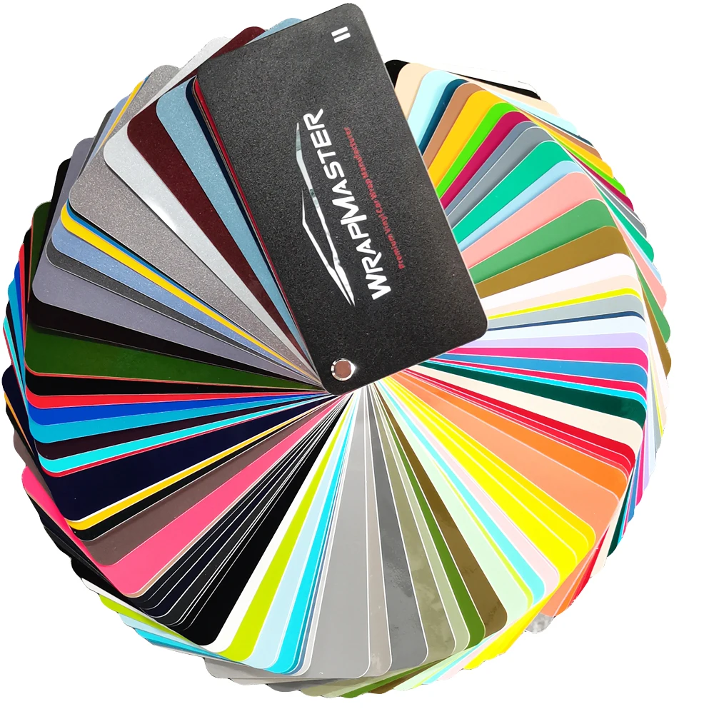 

3 комплекта автомобильной пленки, образец буклета, виниловая пленка, цвет образцов около 363 цветов