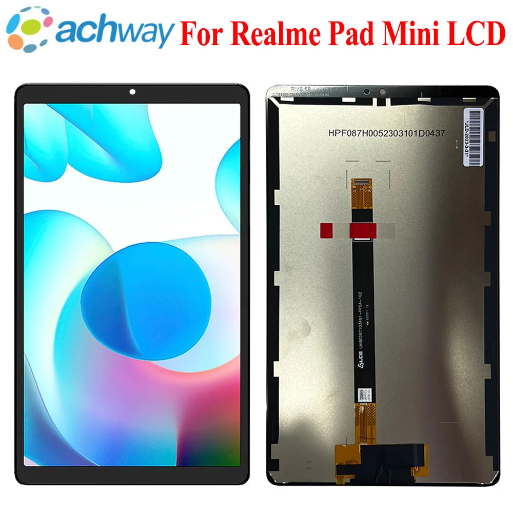 

8,7 дюймовый ЖК-экран для Realme Pad Mini + дигитайзер сенсорного экрана, полный ЖК-дисплей, детали для Realme Pad Mini RMP2105, экран