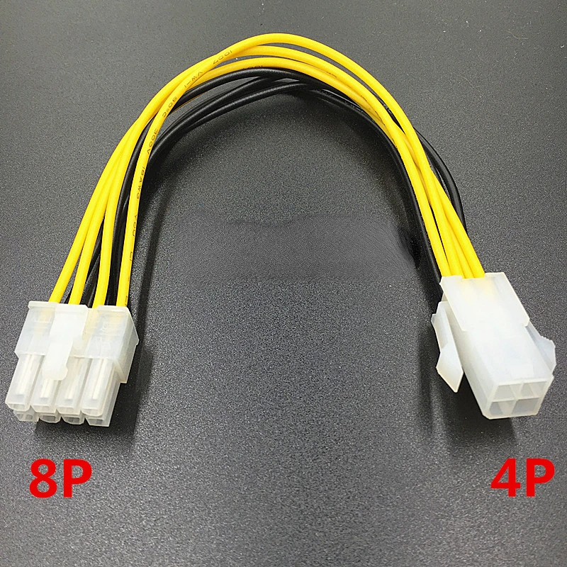 

5pcs 4 Pin Male To 8 Pin Female CPU Power Converter Cable Lead Adapter 4Pin To 8pin Computer Connector Extension Cable