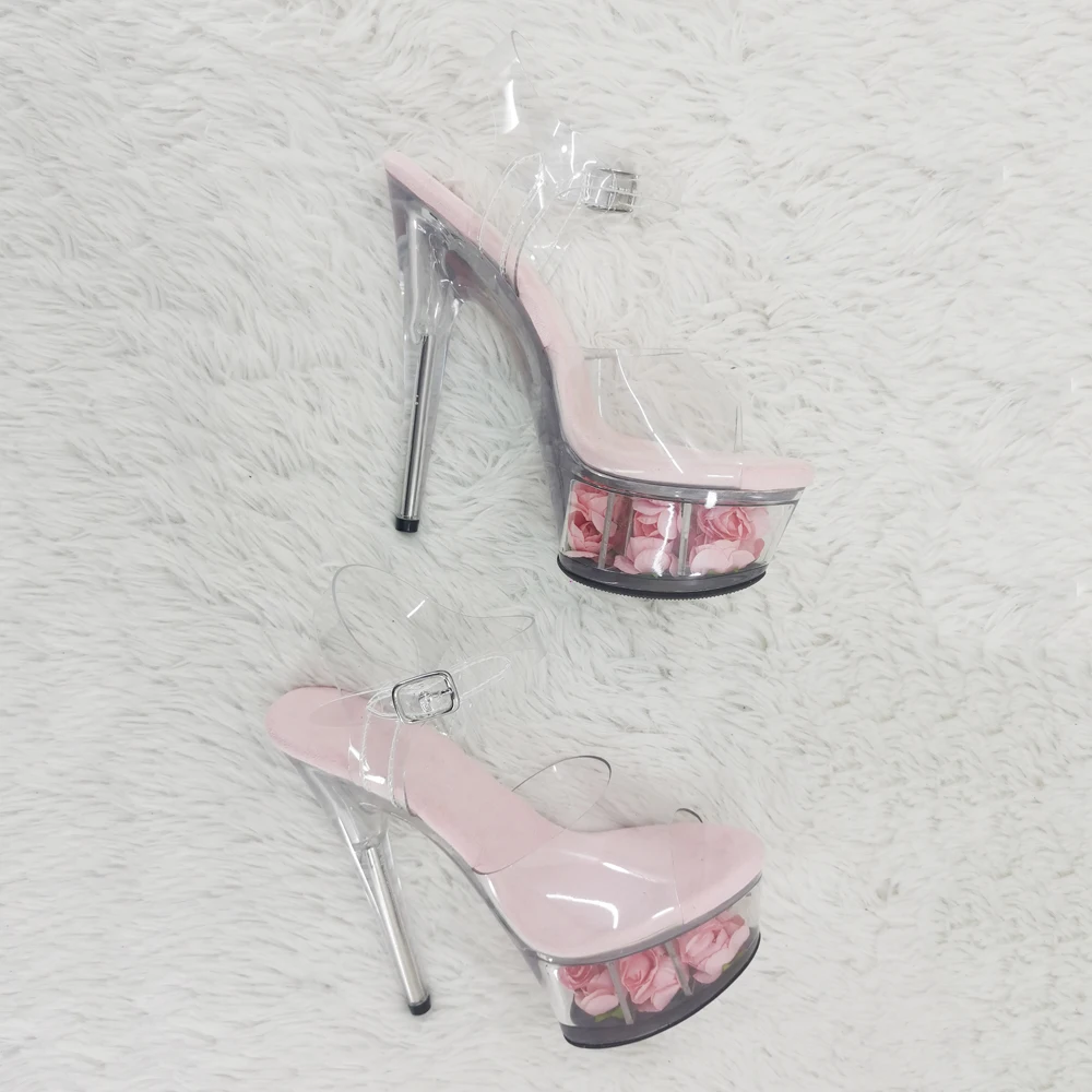 Leecabe 15CM/6Inch Ladies fashion party Platform High Heels Shoes Pole Dance sandals Shoes
