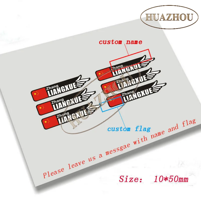 

Flag and name stickers for Road bike MTB bike frame logo personal name decals custom rider ID sticker Free shipping