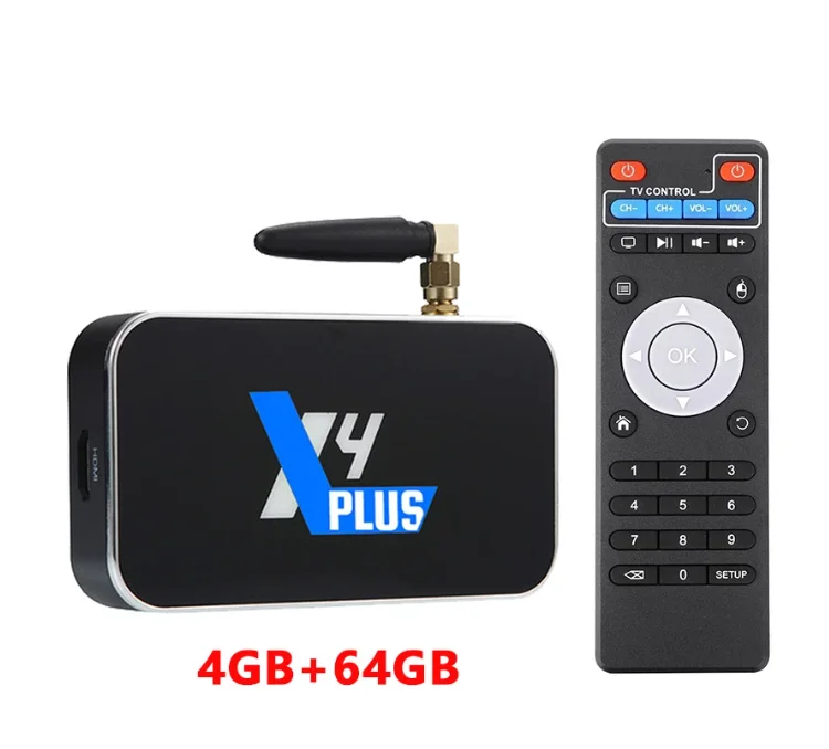

Ugoos X4 Plus Android TV Box Amlogic S905X4 DDR4 64GB ROM Smart TV Box 2.4G/5G WiFi Bluetooth 4K Media Player Set Top Box X4 PRO