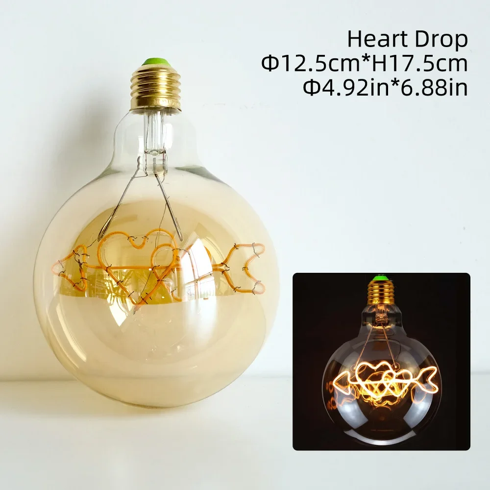 

Светодиодные лампы G125 янтарного цвета E27 4 Вт