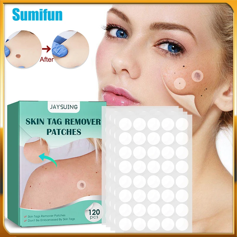 

120pc/box Warts Remover Patch Skin Tags Pimple Treatments Cream Hydrocolloid Gel Foot Corn Plaster Acne Warts Invisible Stickers