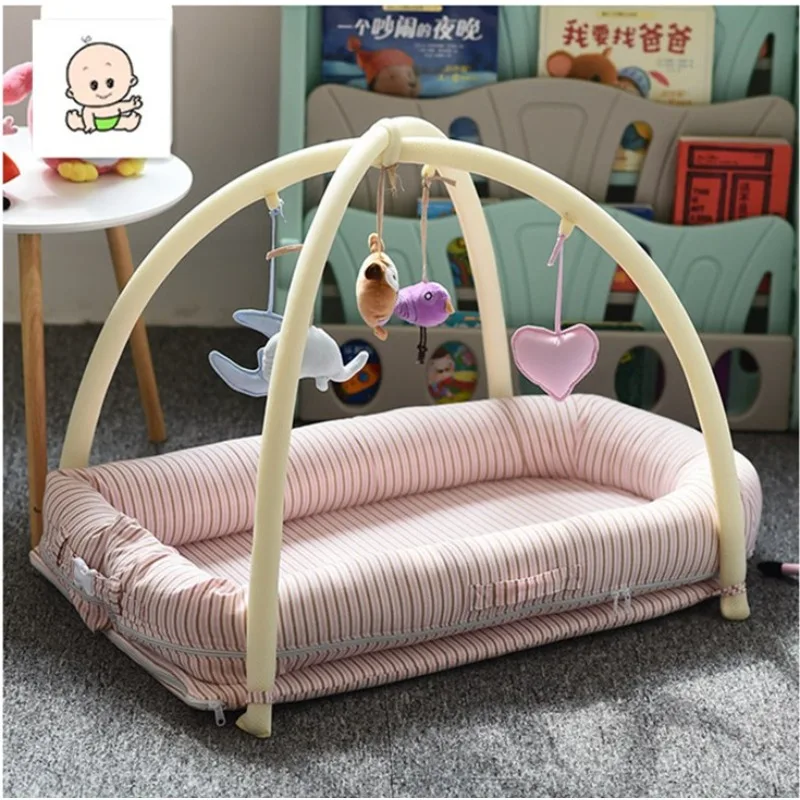

Coaxing baby cot, portable middle bed, pressure-proof baby cradle, bionic bed, upper bed with toy cot, foldable