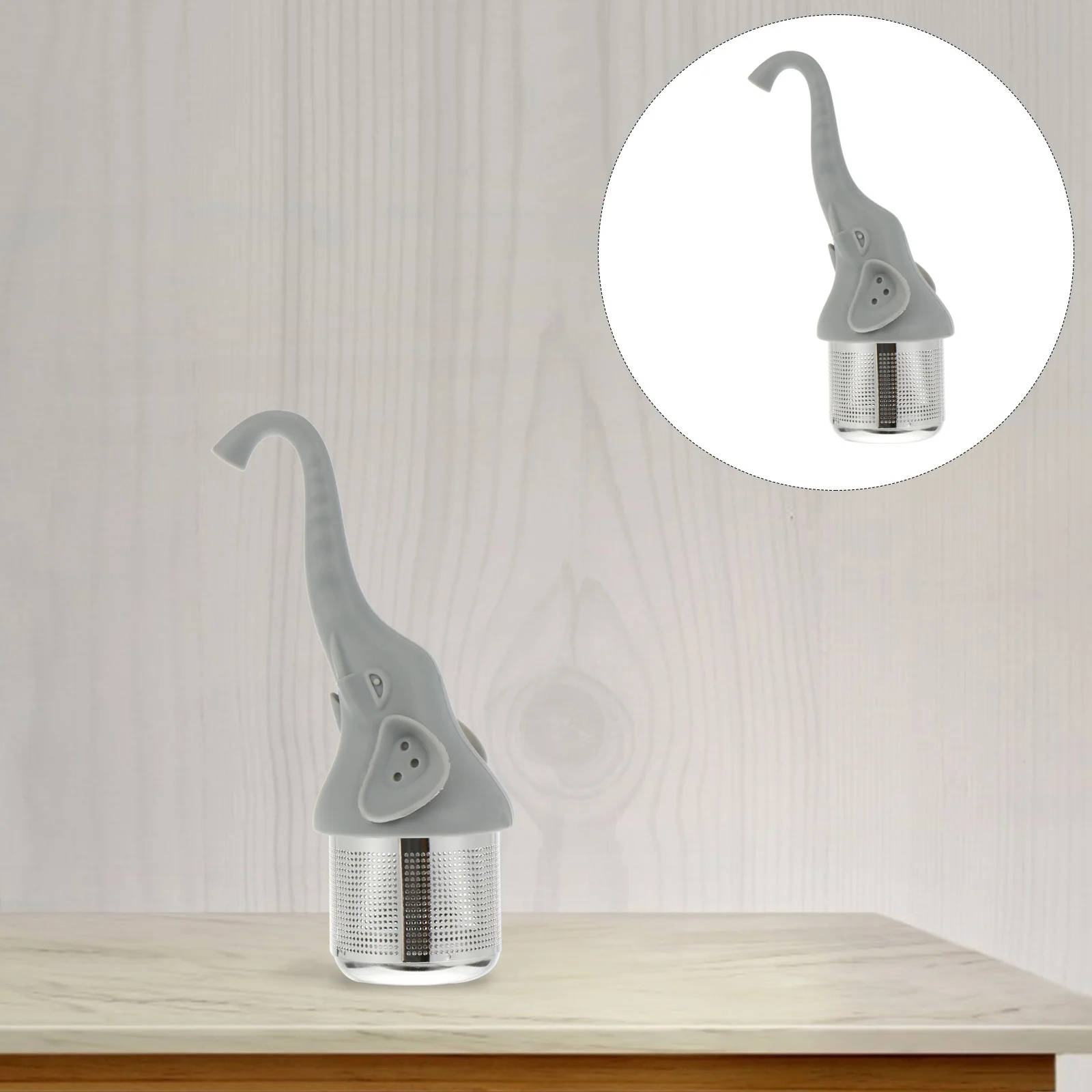 

Tea Strainer Infuser Loose Percolator Funny Clip Silicone Chain Diffuser Cute Filters Metal Herbal