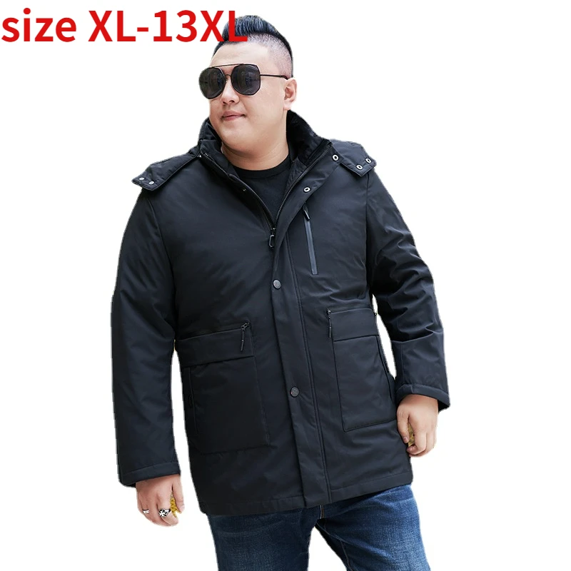 

New Arrival Fashion Super Large Down Jacket Men's Year Thickening Three In One Large Removable Liner Plus Size XL-11XL 12XL 13XL