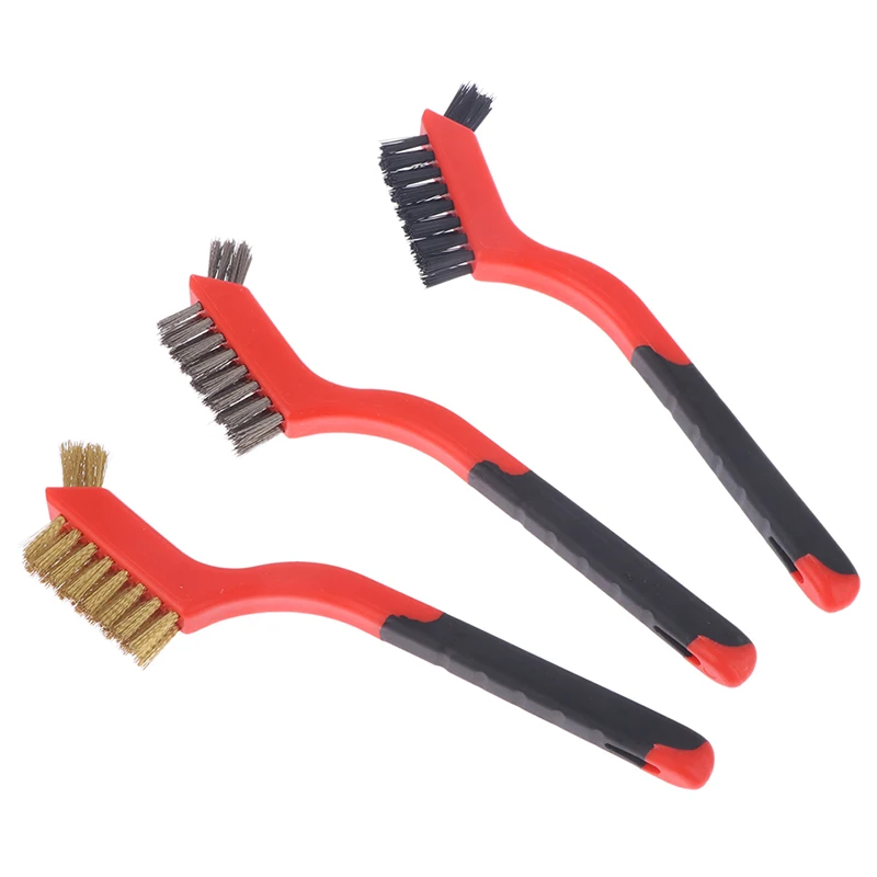

3 шт., 7-дюймовая щетка для удаления ржавчины из латуни, нейлона и нержавеющей стали