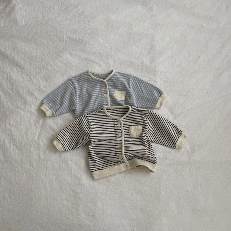 

2023 New Baby Casual Striped Cardigan Cotton Children Long Sleeve Jacket for Boys Girls Coat Infant Spring Clothes