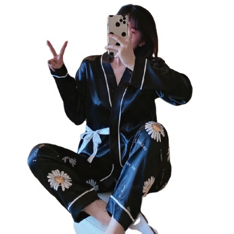 

Женский Летний Тонкий костюм-двойка, новый костюм с японским милым принтом сердца для домашнего сервиса, 2021