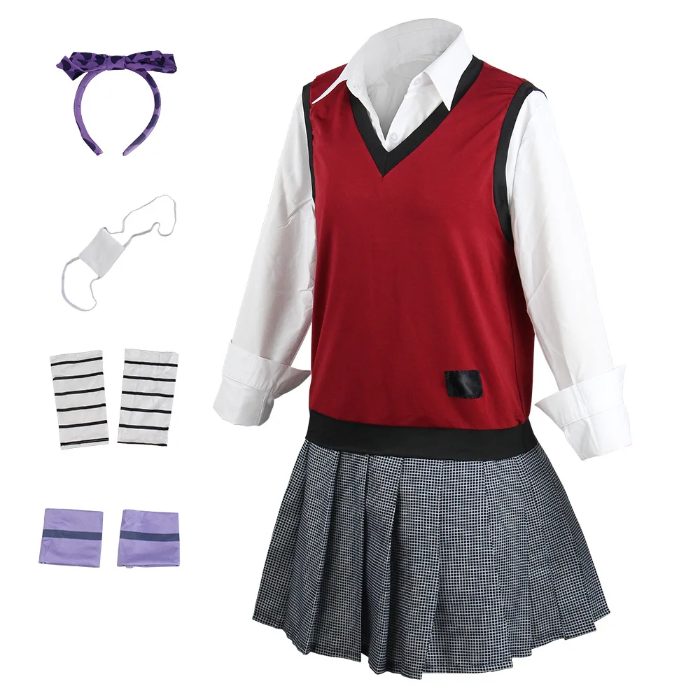 Kakegurui Ikishima Midari полный комплект рубашка жилет юбка для женщин Девочка Хэллоуин