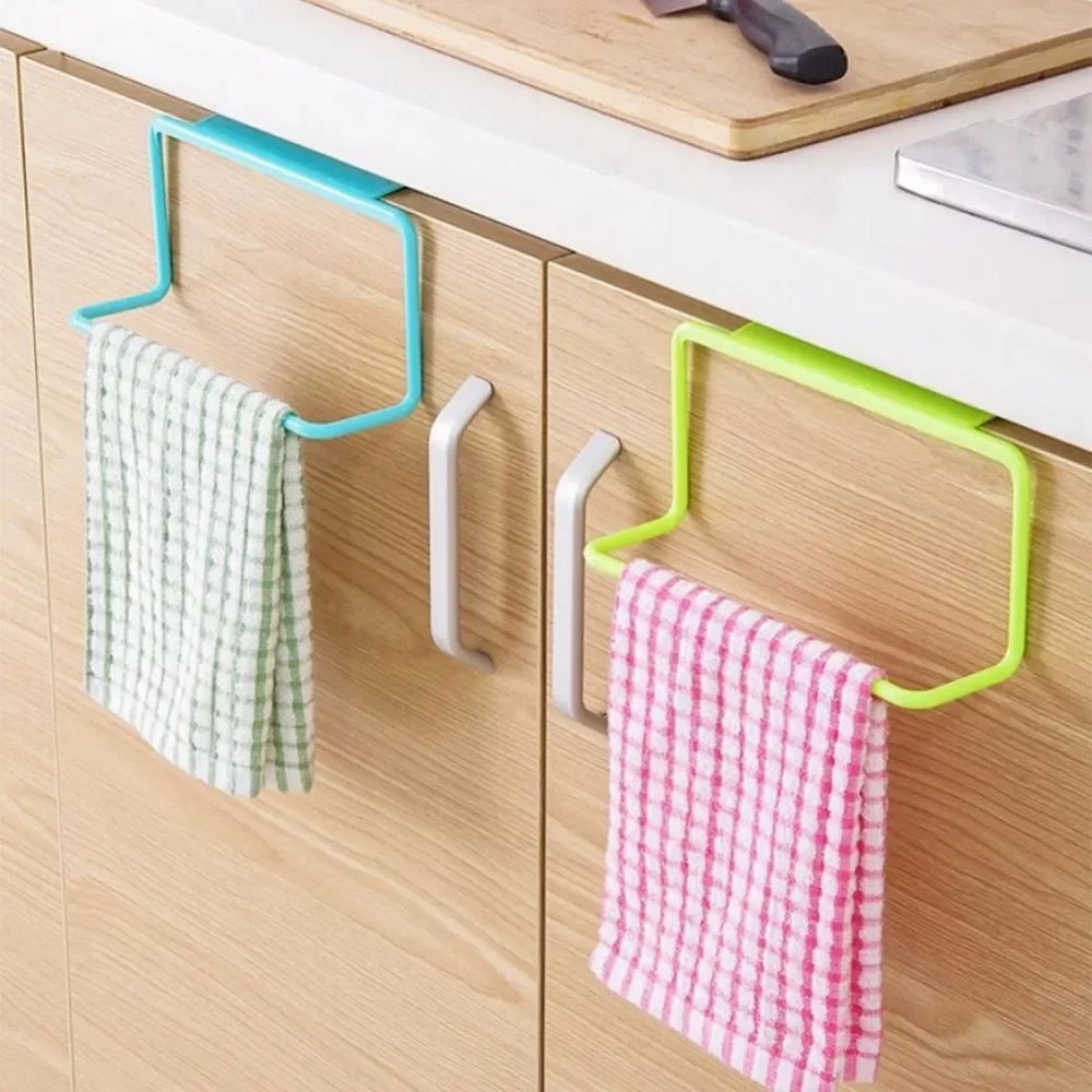 

2023NEW New Portable Kitchen Cabinet Over Door Hanging Towel Rack Holder Bathroom Hanger