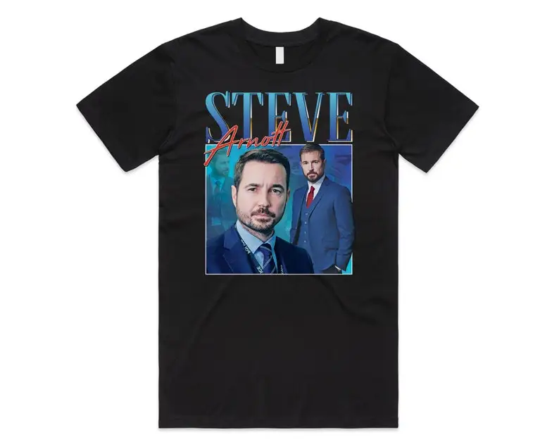 Steve Arnott Homage T-shirt Tee Top Funny UK Show Line Of Duty Detective Gift