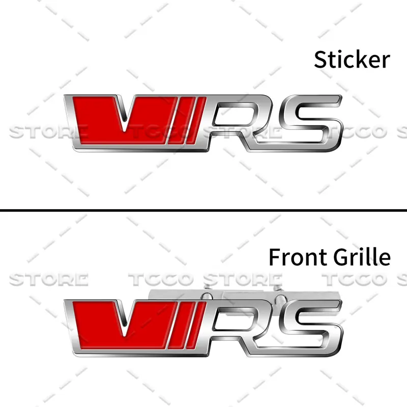 3D хромированный металлический автомобильный Стайлинг VRS Логотип Передняя решетка эмблема наклейка для Skoda Octavia Fabia Rapid Superb Kodiaq задний багажник Декор