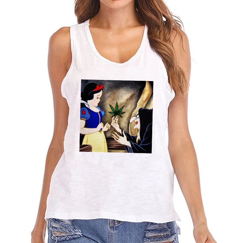 Женская Винтажная футболка в готическом стиле укороченная Принцессы Диснея