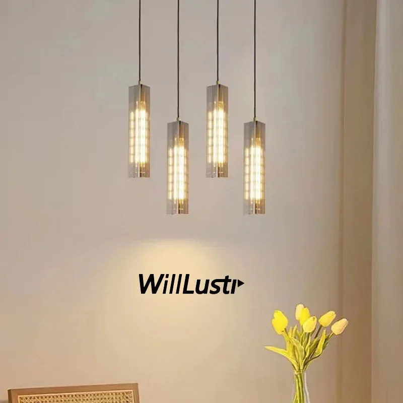 Треугольная призматическая Подвесная лампа креативная Хрустальная подвеска