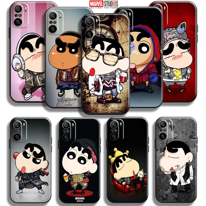 

Cartoon Crayon Shin-chan For Xiaomi Redmi K40 Pro Gaming Phone Case Coque Carcasa Funda Soft Silicone Cover