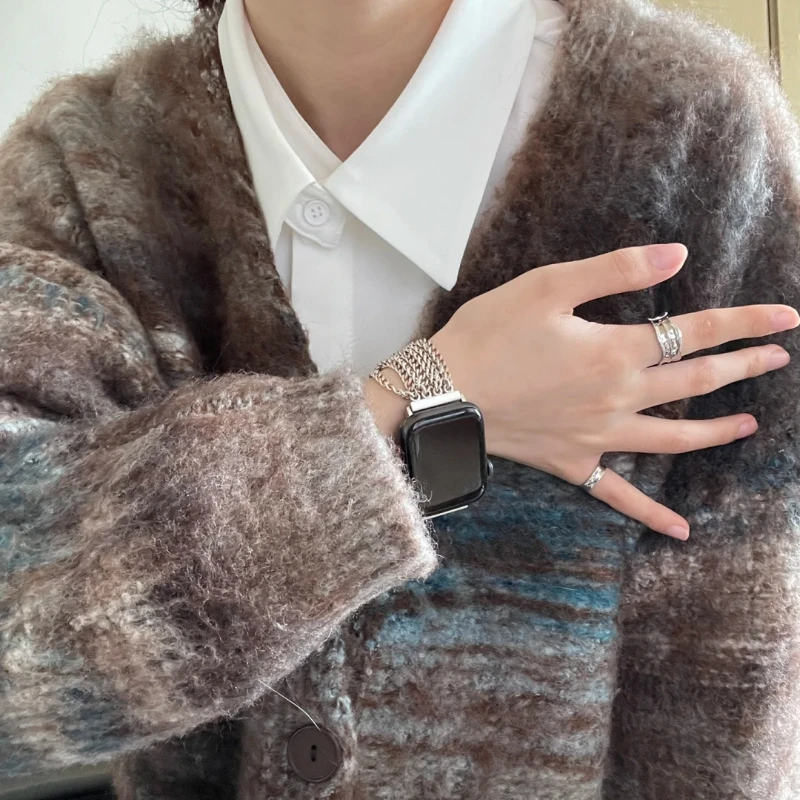 Metal Band For Apple Watch Bracelet 45mm 41mm 44mm 40mm Ultra 49mm Strap IWatch Series 8 7 6 SE 5 4 3 38mm 42mm Accessories