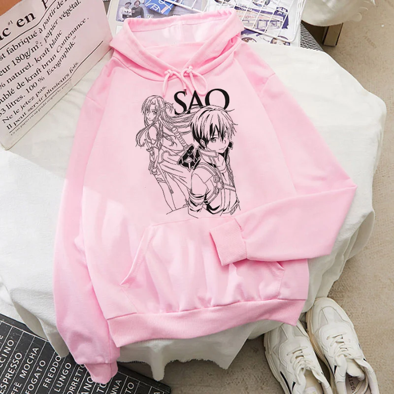 

sword art online hoodies men harajuku hip hop 2022 manga male pullover hoody printed manga