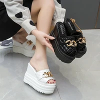 12cm super high heel slippers womens summer outdoor fashion 2022 new womens wedge platform platform sandals
