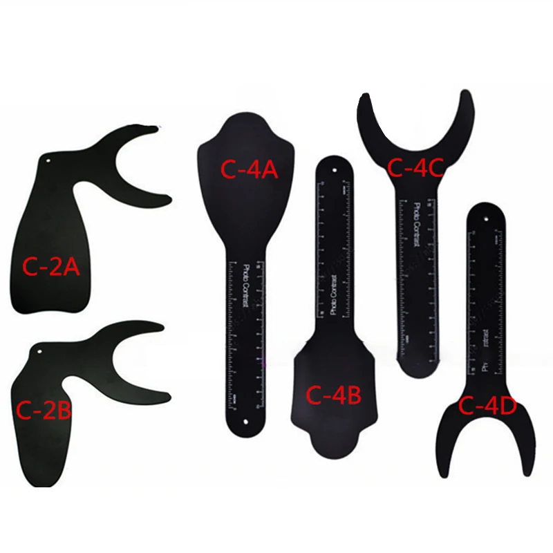 

6 Pcs/Set Dental Orthodontic Photographic Image Contrast Board Oral Cheek Black Plate Contrasters Autoclavable Lab Instrument
