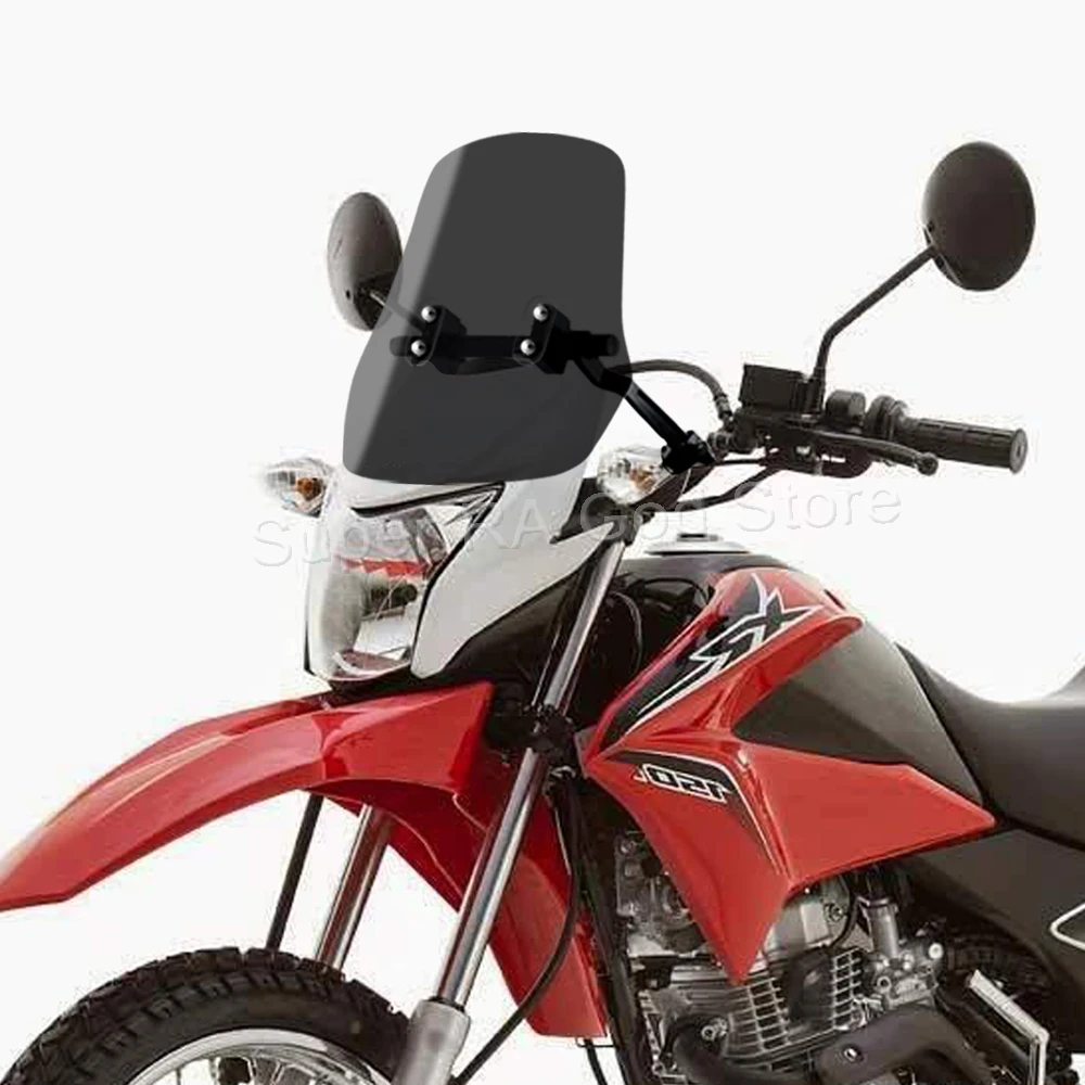 Фото Ветровое стекло для мотоциклов Honda XR 150L, XR650L, XR230 Adventure с кронштейном для навигатора 12 мм. №1