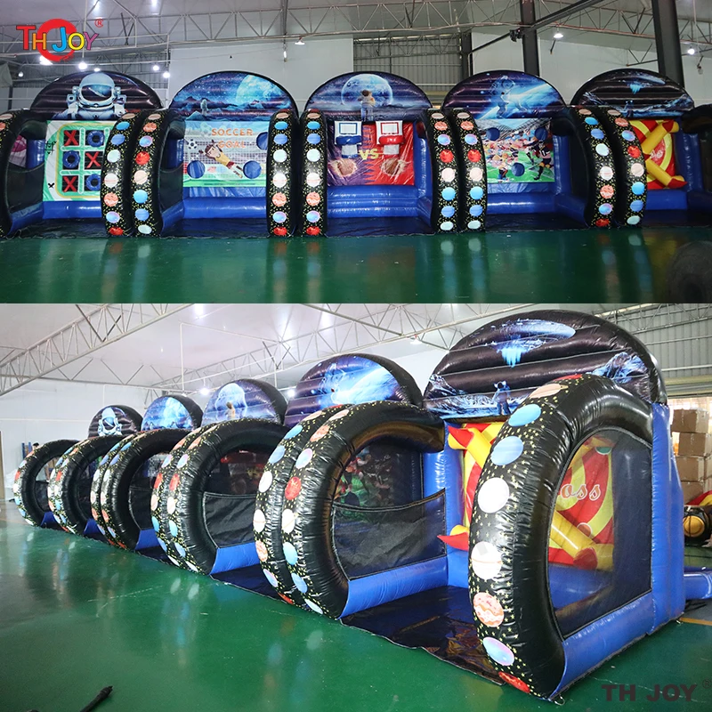 Надувные карнавальные игры 4 в 1 тема космического корабля 5 Футбольная модель
