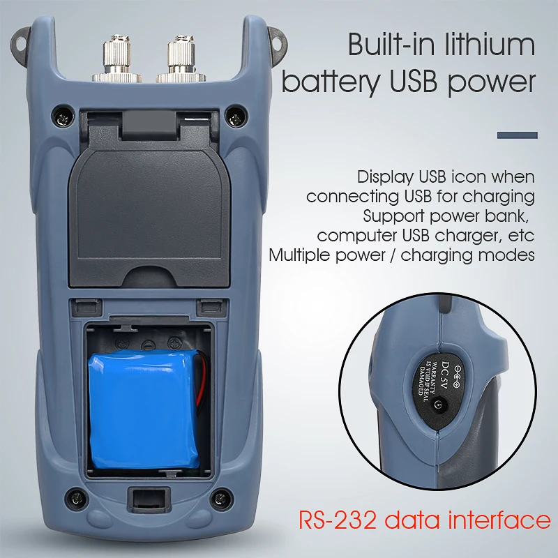 AUA-310U Handheld PON Optical Power Meter High-precision PON Network Detection PON Optical Power Online Test