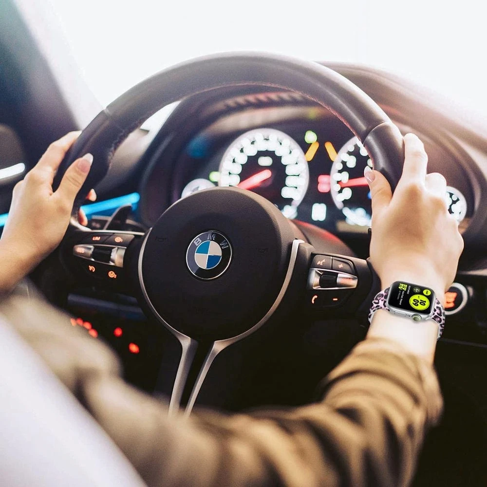 Женский леопардовый ремешок силиконовый браслет для Apple Watch Band 44 мм 40 38 42 iWatch Series 7 6