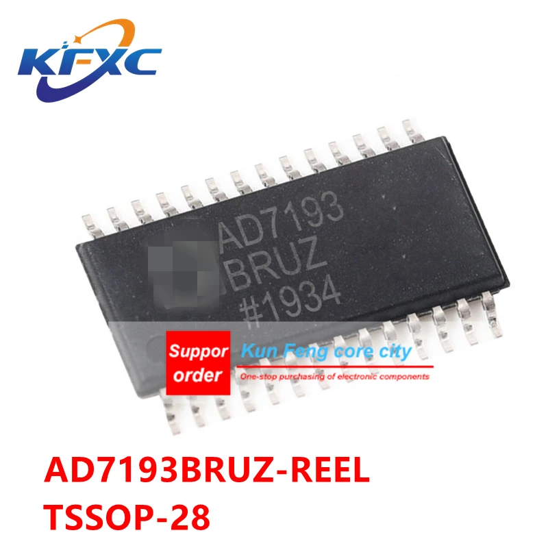 

AD7193BRUZ TSSOP-28 Original and authentic AD7193BRUZ-REEL SPI interface 8-channel ADC chip