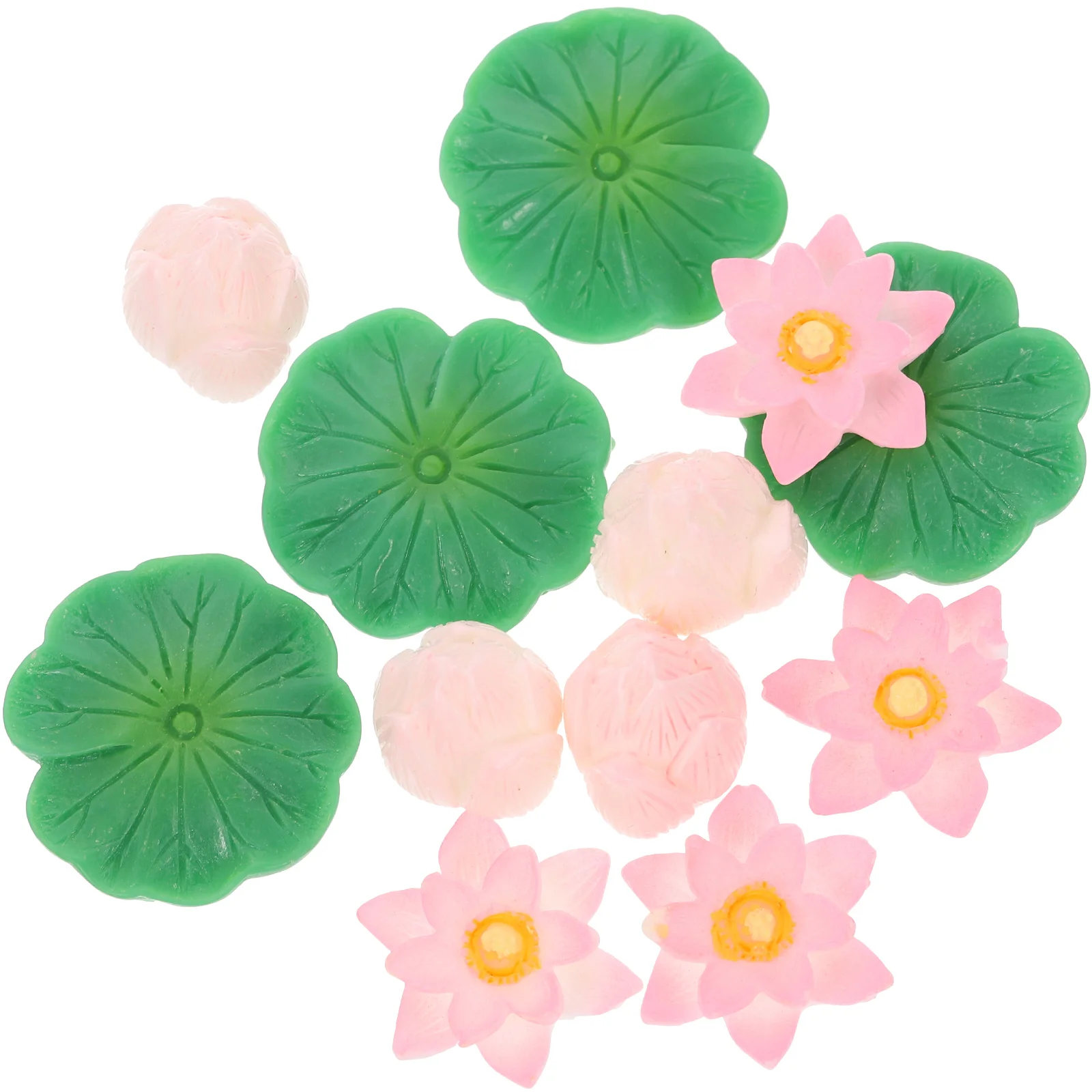 

12 Pcs Micro Landscape Lotus Aquatic Lotus Craft Flower Plants Statue Fake Lotus Resin Simulation Lotus Mini Artificial Plants