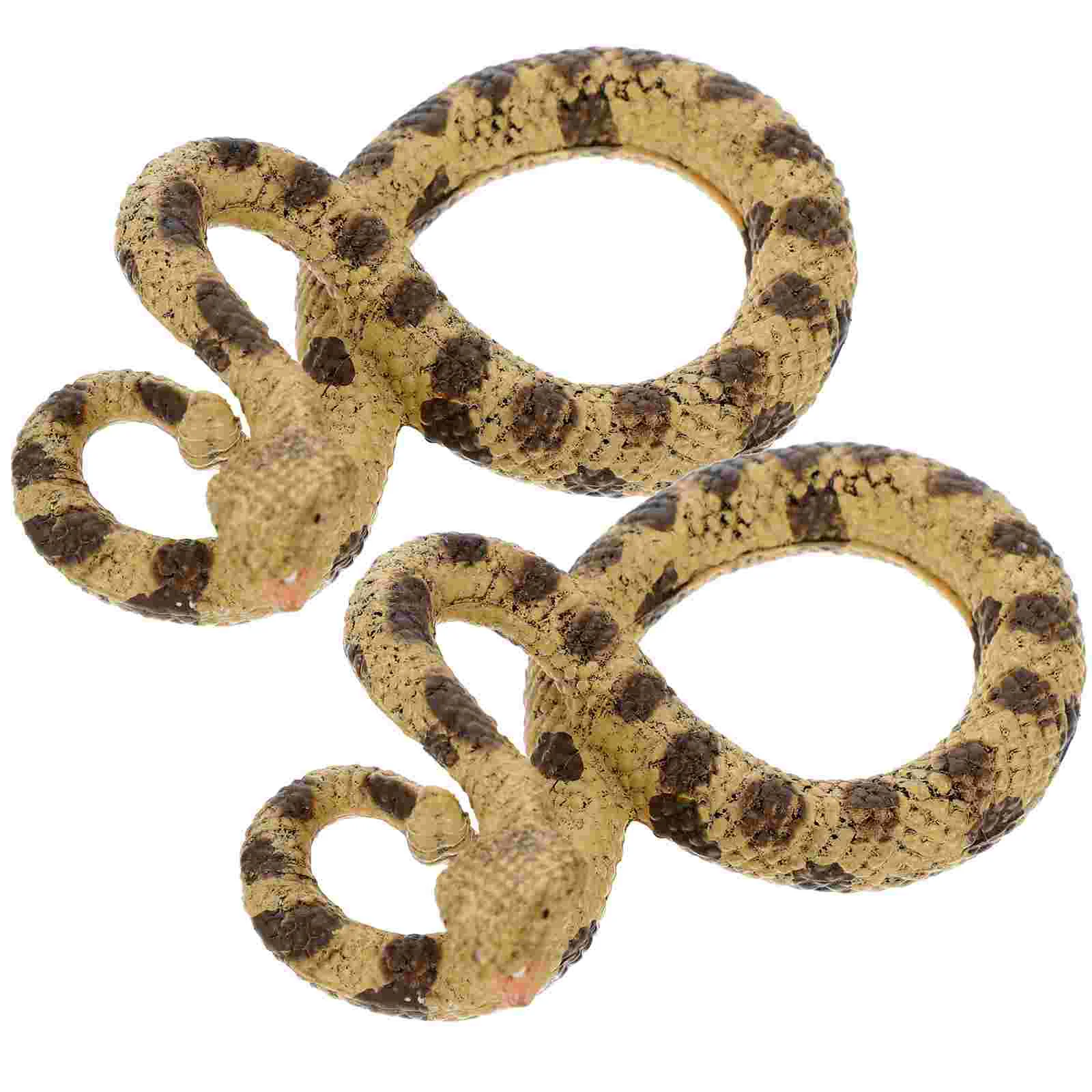 

2Pcs Snake Lifelike Wildlife Model Gag Prop Toys Pretend Play Snake Figurine for Adults Children