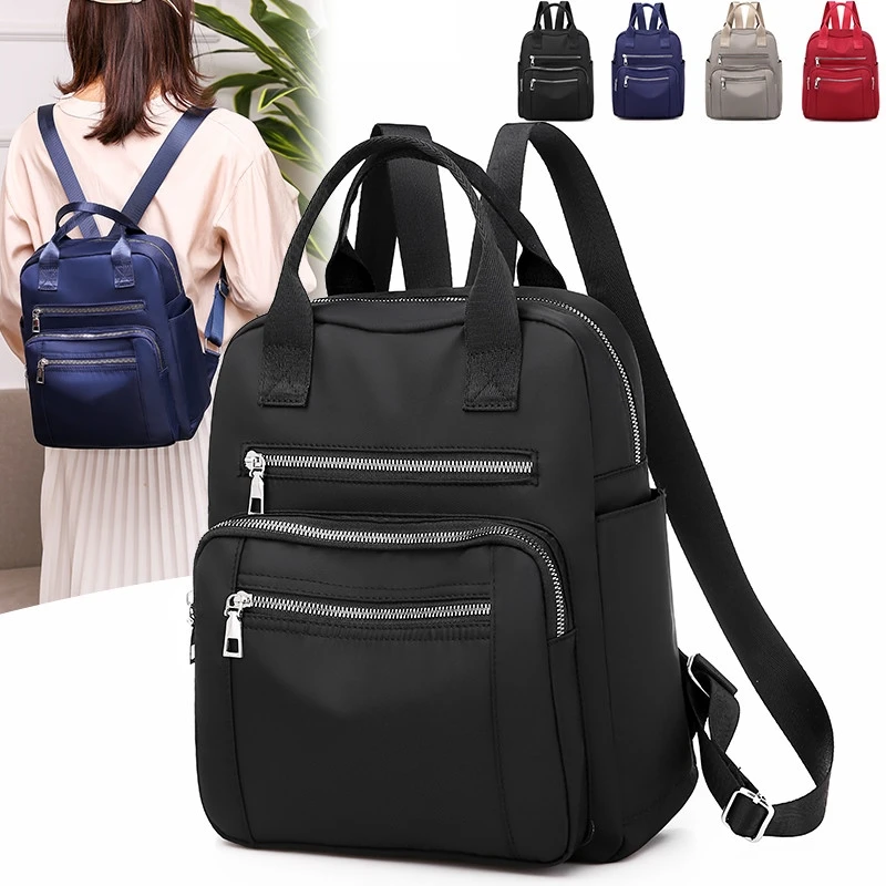 

Women Backpack 2020 Travel Casual Waterproof Women's Shoulder Bags Female Large Capacity Oxford Rucksack Black Purse