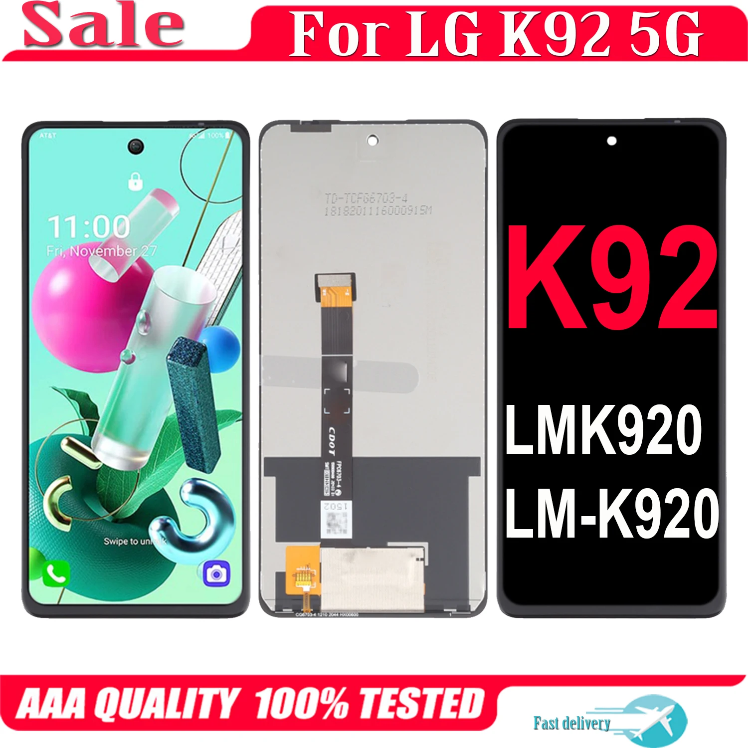 

6.7" Original For LG K92 5G LMK920 LM-K920 LCD Display Touch Screen Replacement Digitizer Assembly