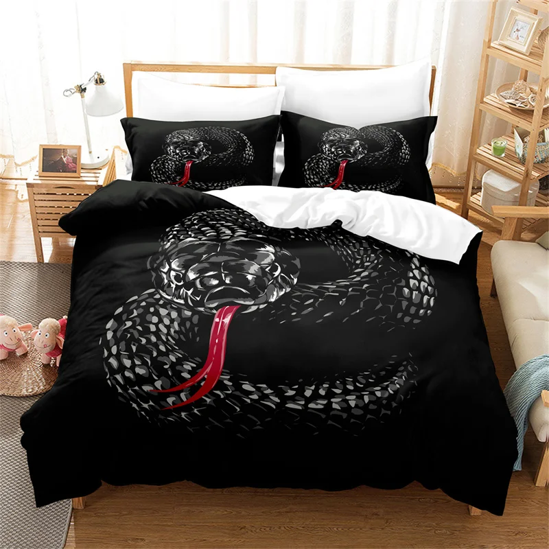 

Black Snake Bedding Set Cute Animals Youth Duvet Cover Women Duvet Cover Bedroom Gorgeous Bedding King/Queen Duvet Cover Set