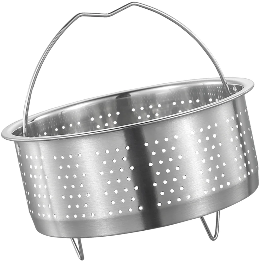 

Stainless Steel Rice Steamer Basket Vegetables Dim Sum Meat Stackable Insert Pans Kitchen Accessory Food Holder Supply Handled