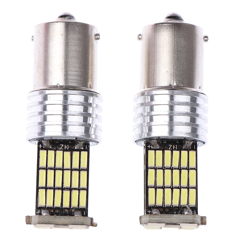 

2 шт. DC 12 В P21W 1156 BA15S 45 светодиодный т. светодиодная Автомобильная фара s сигнал поворота Задний стоп светильник сигнал 4014 SMD Автомобильная сигнальная фара