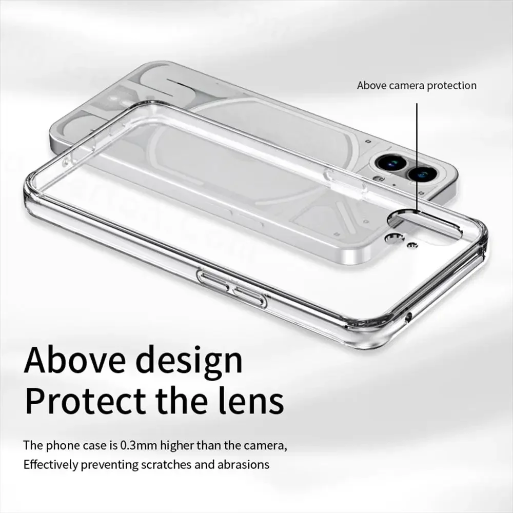 Чехол Coque CMFPhone1 Противоударная прозрачная задняя крышка для телефона CMF 1 PC + TPU